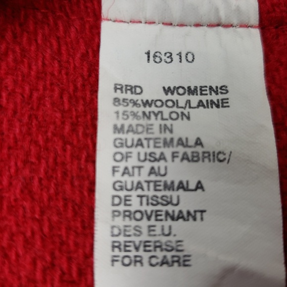 Woolrich Large Red Nordic Wool Zippered Jacket - Picture 6 of 8